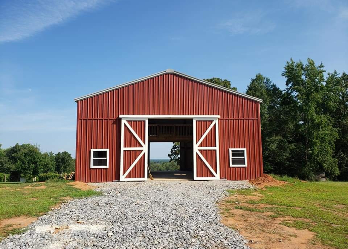 Capital Steel Barn with Sliding Doors